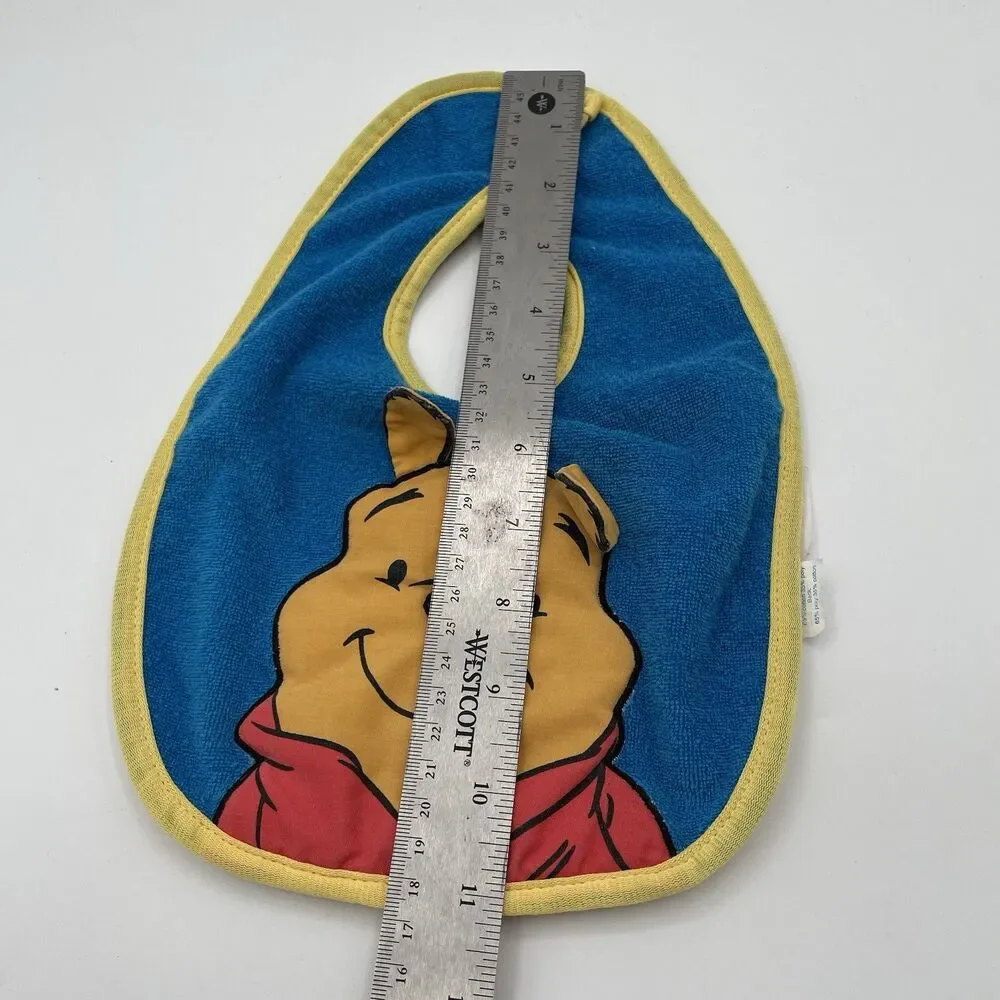 Vintage Winnie the Pooh Disney Baby Bib 3D 90’s Kidcore Terry Cloth Y2K Unisex